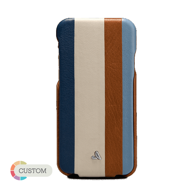 Customizable Top Stripes - Multicolored iPhone 6/6s Leather Case - Vaja