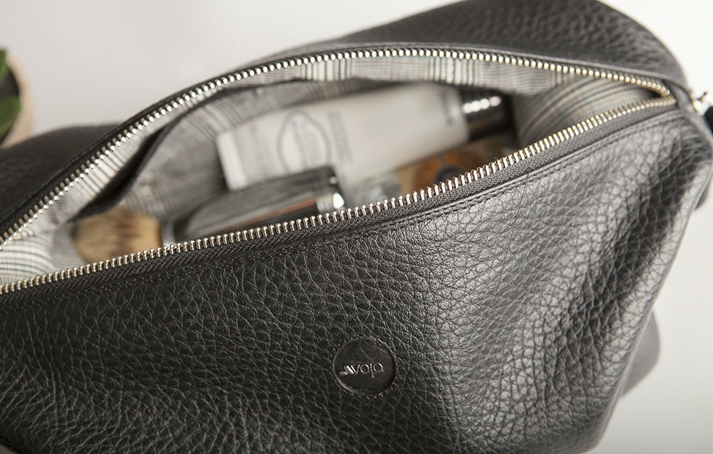 Kulturbeutel aus Leder - Dopp Kit