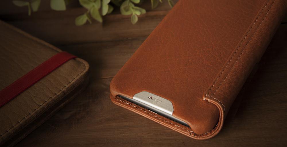 Funda de cuero tipo agenda para iPhone 8 Plus