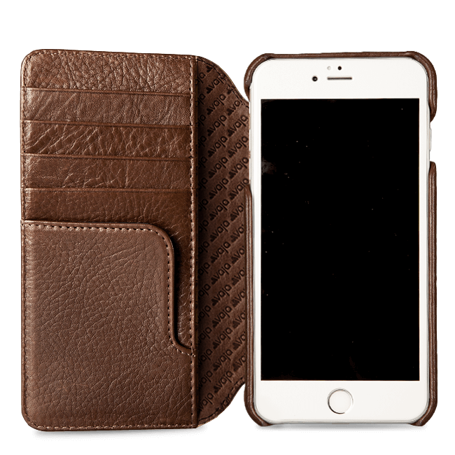 Wallet Agenda iPhone 8 Plus Leather Case - Vajacases