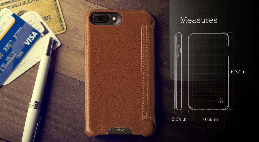 Funda de cuero tipo agenda para iPhone 8 Plus