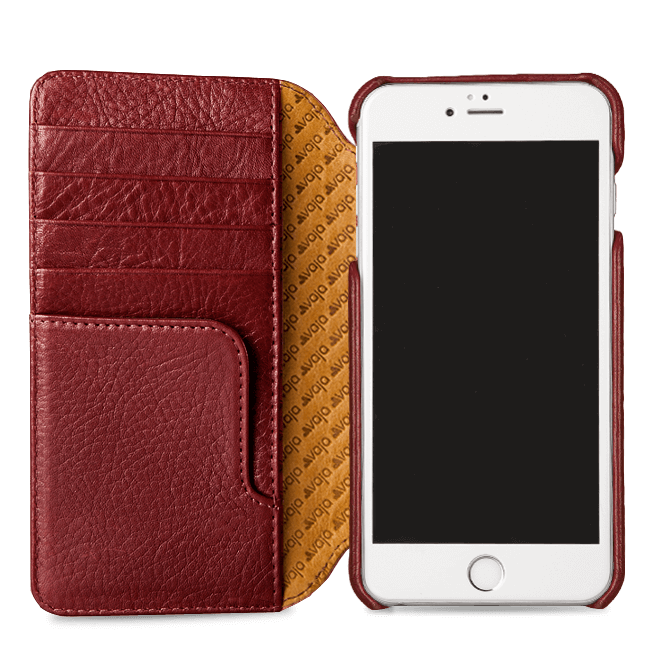 Wallet Agenda iPhone 8 Plus Leather Case - Vajacases