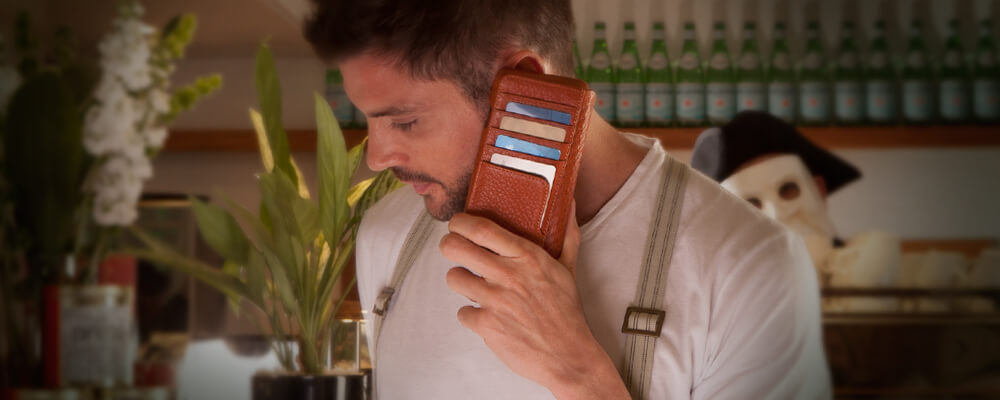Cartera - Funda de cuero tipo cartera para iPhone Xs Max